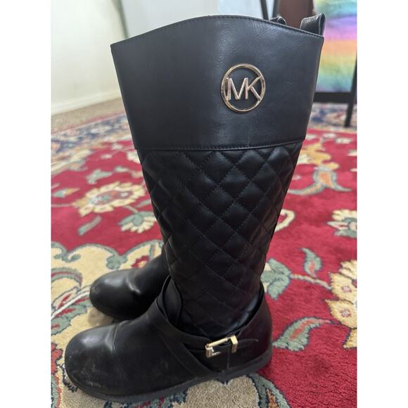 -SHOES BOOTS Girls Michael Kors Boots Black Size 3 US - Picture 1 of 9